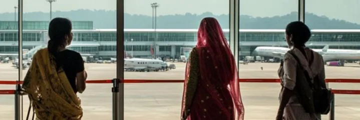 Indian women at the airport