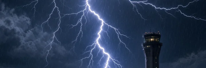 Thunderstorm over the water